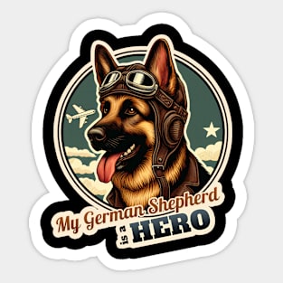 German Shepherd Pilot Sticker